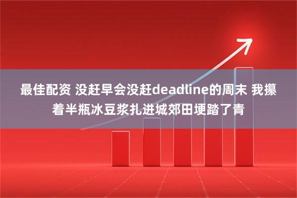 最佳配资 没赶早会没赶deadline的周末 我攥着半瓶冰豆浆扎进城郊田埂踏了青
