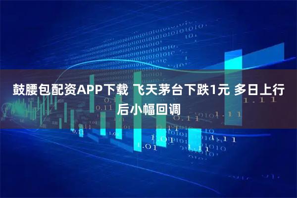 鼓腰包配资APP下载 飞天茅台下跌1元 多日上行后小幅回调